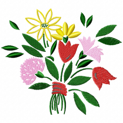 Flowers And Tree Embroidery Design 10